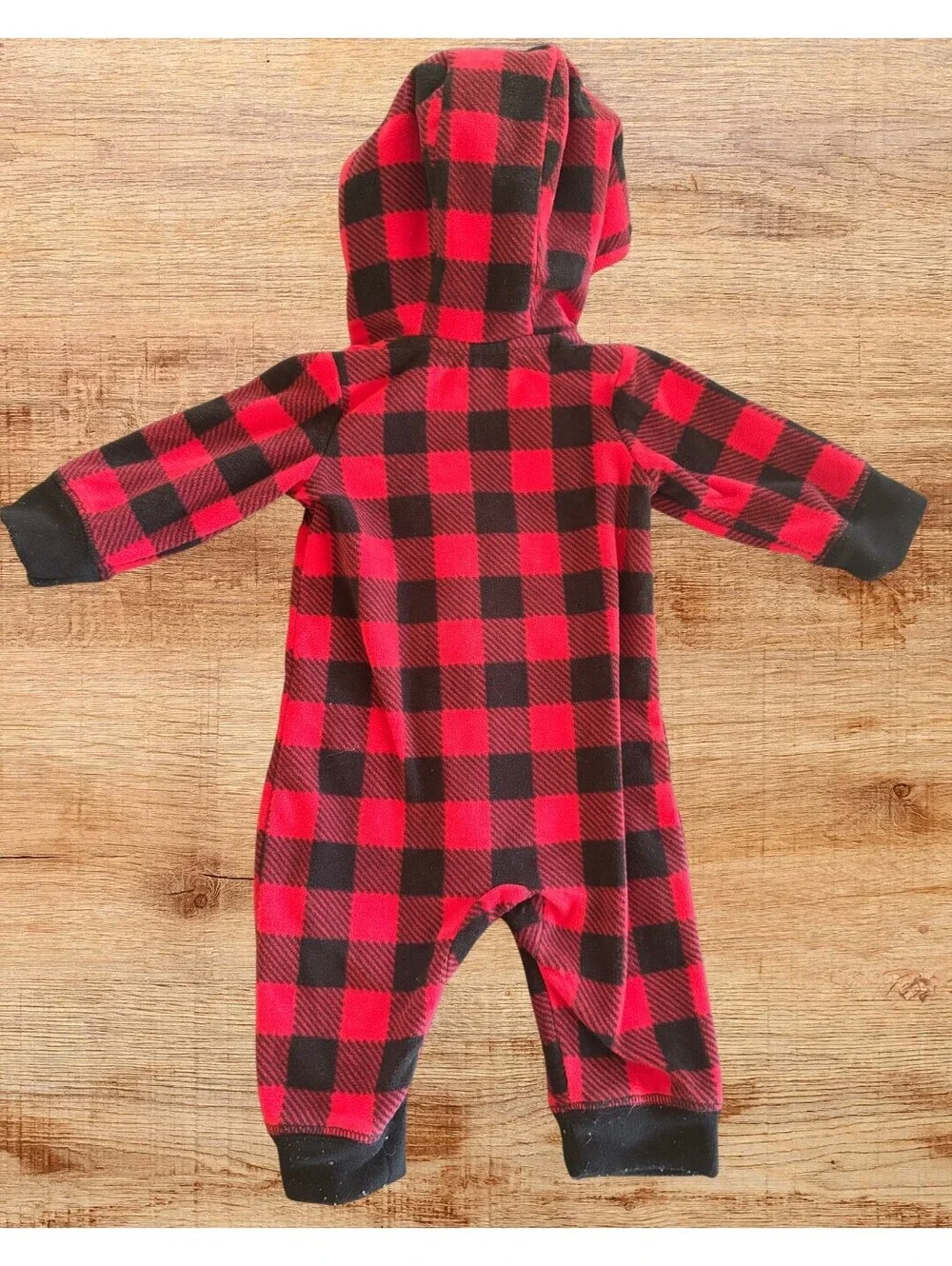 Just One You Carter's Buffalo Plaid Hooded Jumper 3 Months Red Black